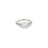 14k White Gold .85ct H VS2 Round Diamond/.30ct G VS2 Round Diamond Engagement Ring